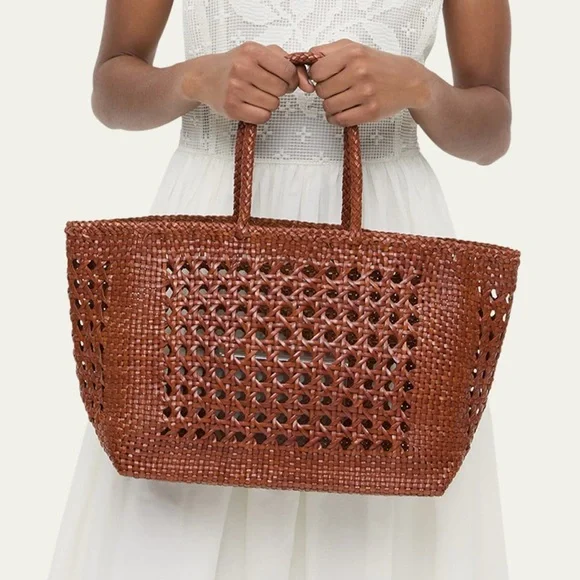 Loeffler Randall Klara Woven Leather Tote Bag - Picture 2 of 11